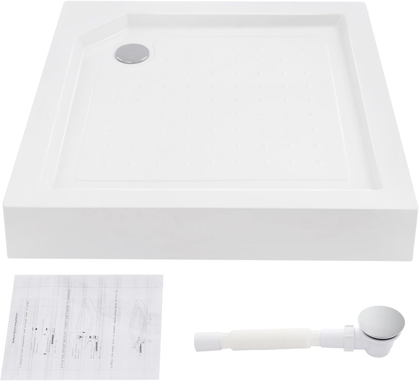 White Shower Base 33