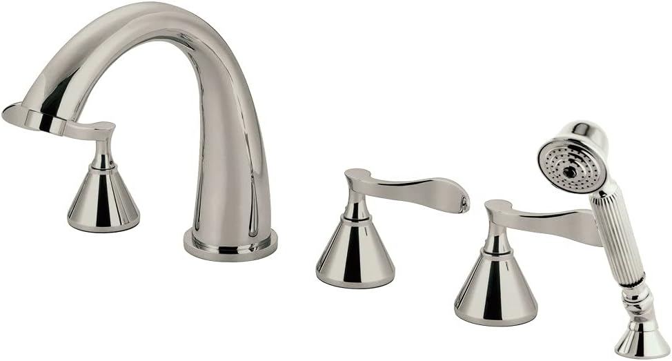 Kingston Brass KS23625CFL Century Roman Tub Faucet, 8.5 x 7.19 x 3.19, Polished Brass