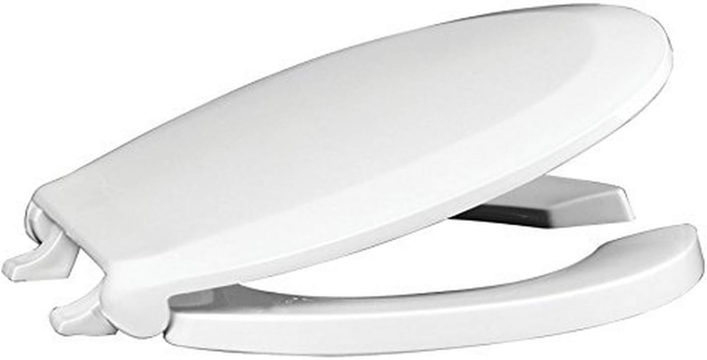 Centoco AMFR460STS-001 Plastic Round Toilet Seat with Open Front, White