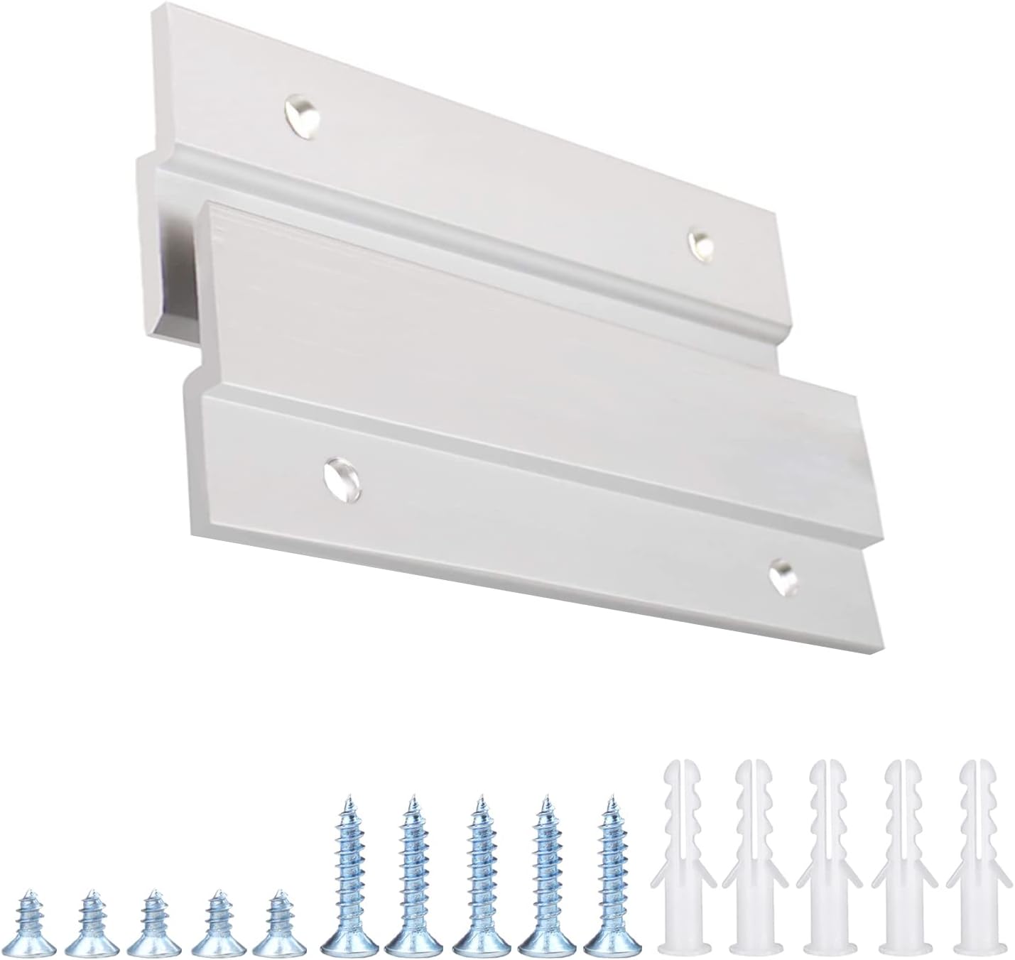 French Cleat Picture Hanger, Aluminum Z Hanger Interlocking Wall Mounting Bracket Hardware Kit Z Clips for Hanging Wall Painting, Mirrors, Panels, Artwork, Cabinet, Whiteboard (4inch-30Pairs)