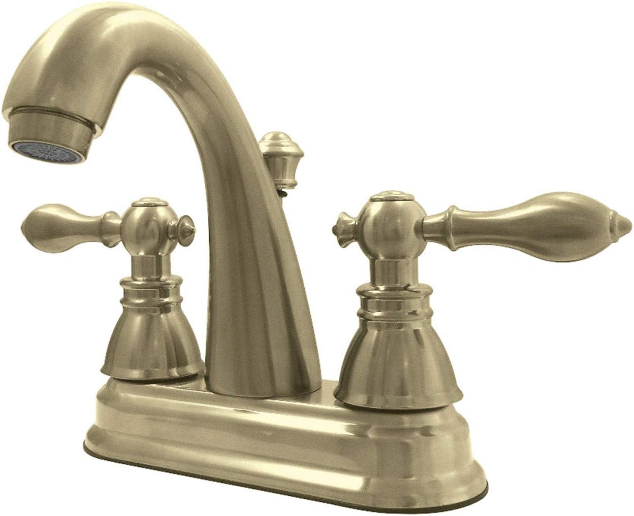 Kingston Brass Fauceture FSY5613ACL 4 in. Centerset Bathroom Faucet, Brushed Brass