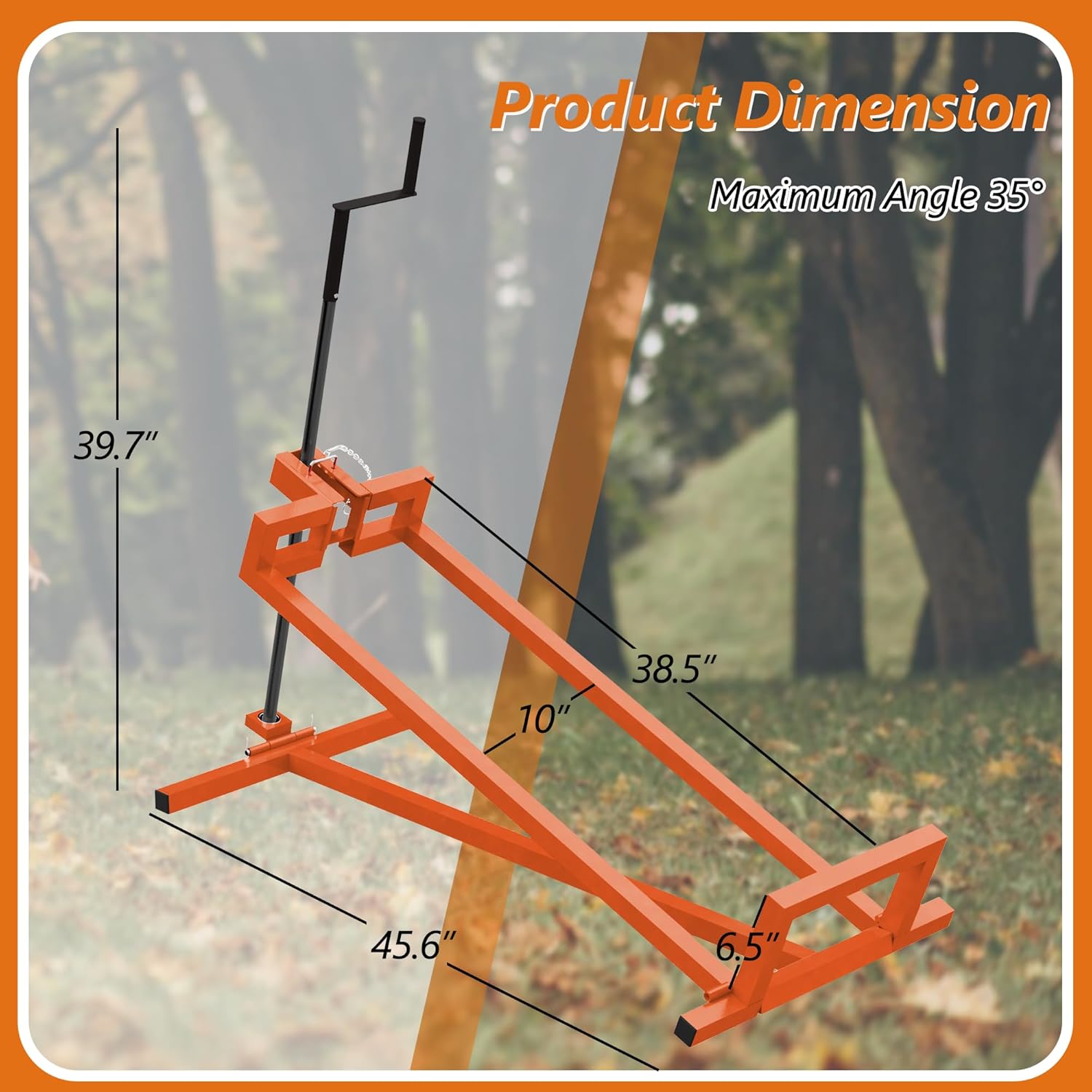 Lawn Mower Lift Jack 880Lbs Riding Mower Lift with Manual Handle and Power Tool Extension Handle Space-Saving Foldable Lawn Tractor Lift for Lawn mowers and Garden Tractors (Orange)