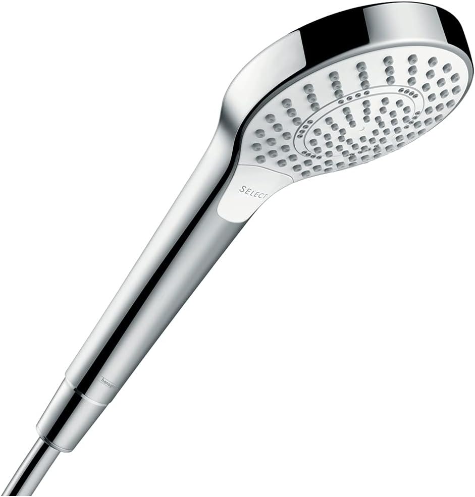 hansgrohe Croma Select S Easy Install 4-inch Handheld Shower Head Modern 3 SoftRain, IntenseRain, Pulsating Massage 26801401