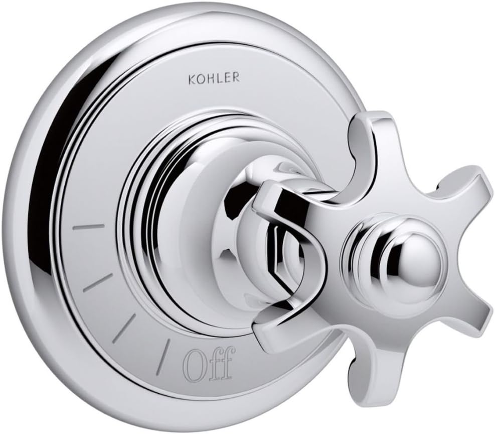 KOHLER K-T72771-3M-CP Artifacts Volume Valve Trim with Prong Handle, Polished Chrome