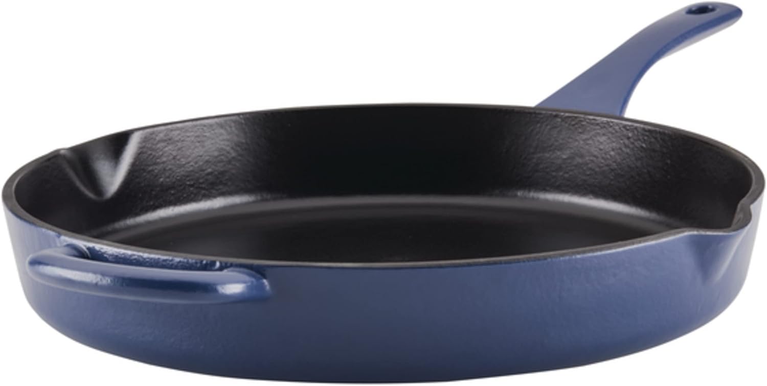 Ayesha Curry Cast Iron Enamel Casserole Dish/ Casserole Pan / Dutch Oven with Lid - 6 Quart, Sienna Red