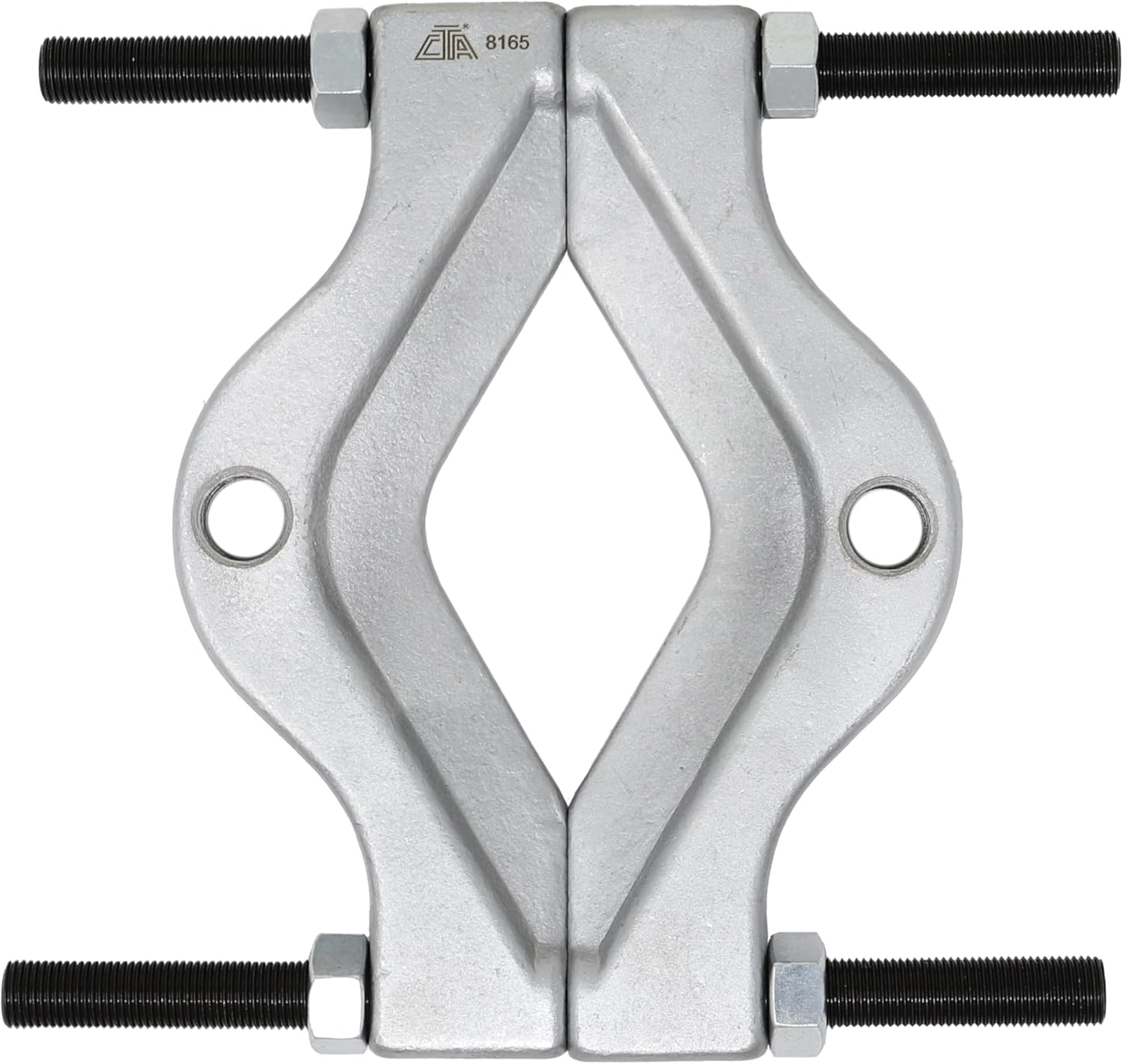 CTA Tools 8165 V-Belt Pulley Puller - Gear Puller with Secure V-Groove Clamp, Compatible with Pullers and Push-Pullers, Flywheel Puller with 5-7/8 Max and 1-3/4 Min Spread, 5/8-18 Threaded Hole