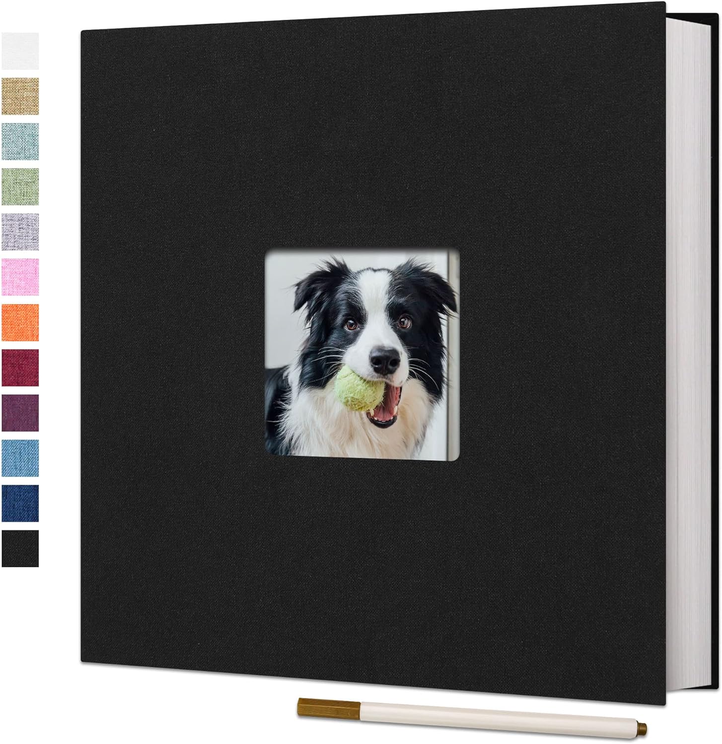 Vienrose Photo Album Self Adhesive 13x12.6 for 600 Photos Linen Scrapbook 120 Pages