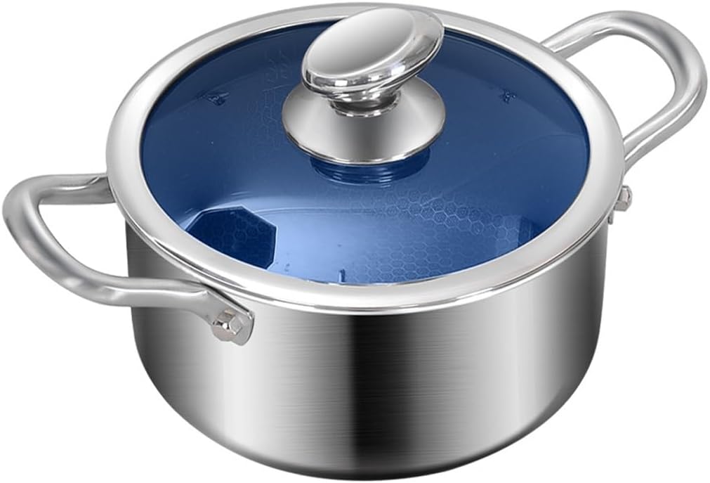 Stainless Steel Stock Pot Soup Sauce Pan Cooking Pots Lids Cover Daily Use Stockpot Pans For The