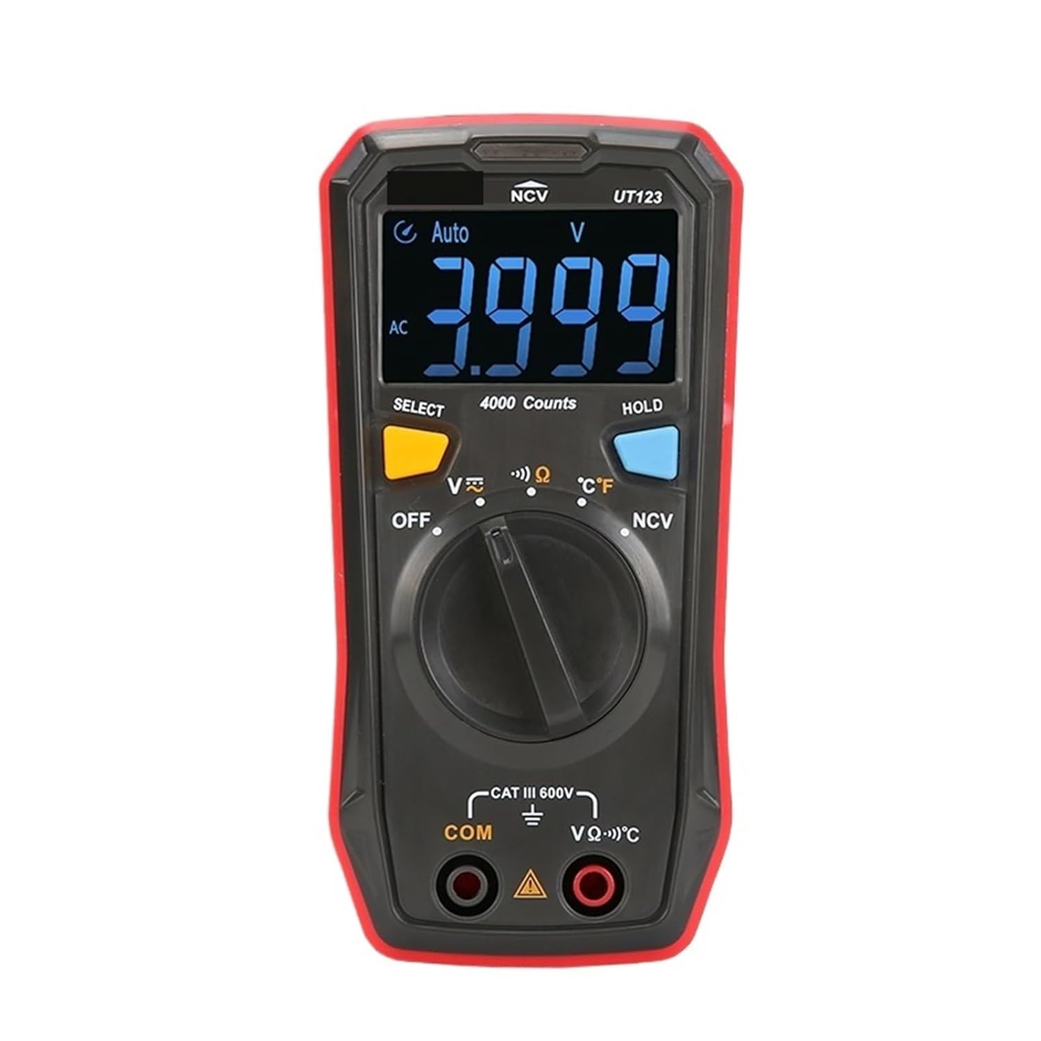 UT123 UT123D Mini Digital Multimeter Temperature Tester Data AC Voltmeter Pocket Voltage Ampere Ohm Meter(UT123D)