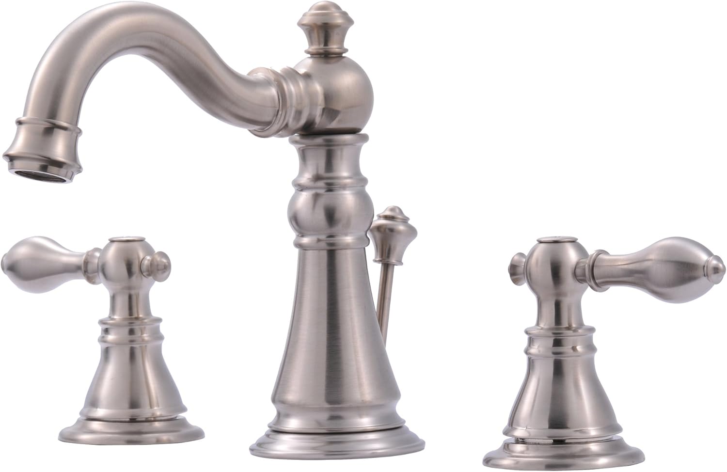Ultra UF55113 Two-Handle Brushed Nickel Lavatory Faucet with Pop-Up Drain, No Size