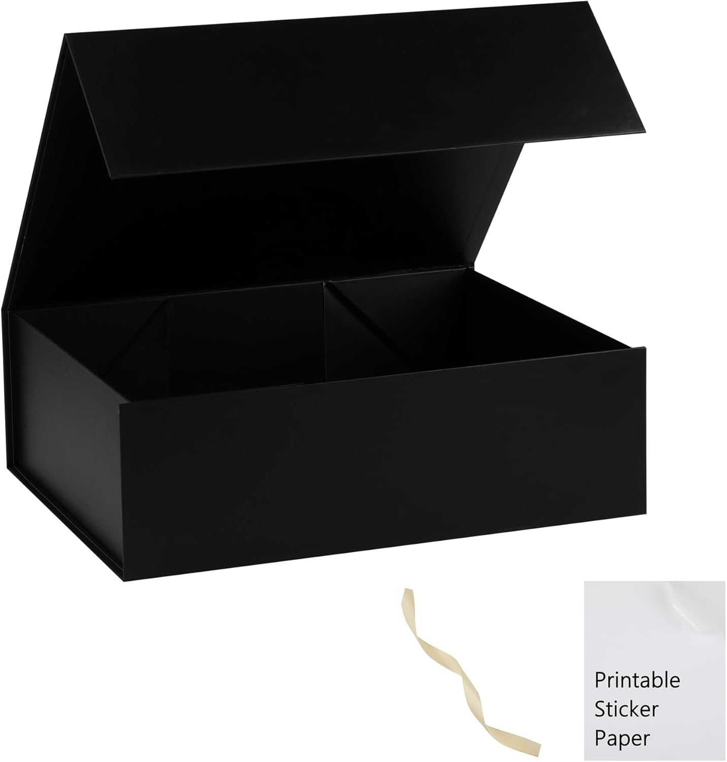 Green Gift Box, 19x16x6 inches, Magnetic, Includes Ribbon and DIY Stickers, Multi-Occasion, 3 Count