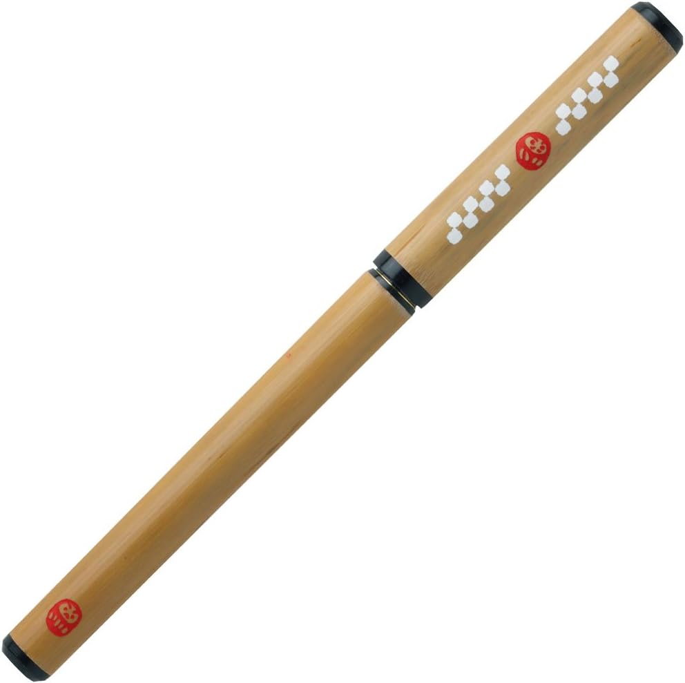 あかしや Akashiya AK3200MK-32 Natural Bamboo Brush Pen, Matsutake Plum/Paulownia Box