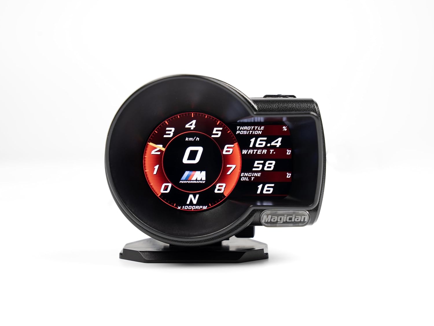 OBD Car HUD Head Up Display Magician F835 Plus， Boost Gauge,Speedometer, Water Temperature Meter, Multi-ECU Data Combination Cluster (for Cars 2008 and After)