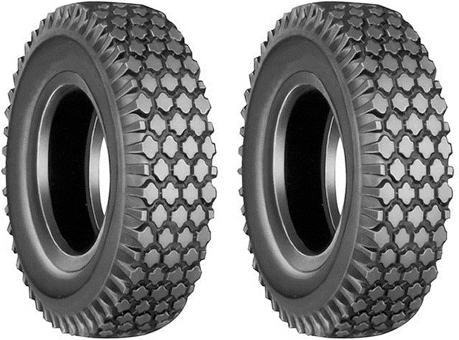 Two 5.30/4.50-6 Tubeless Stud Tires 4 Ply 5.30-6 Mini Bikes Tires Hand Trucks, 4 Ply Construction for Durable Performance, Ideal for Mini Bikes and Hand Trucks on Various Terrains