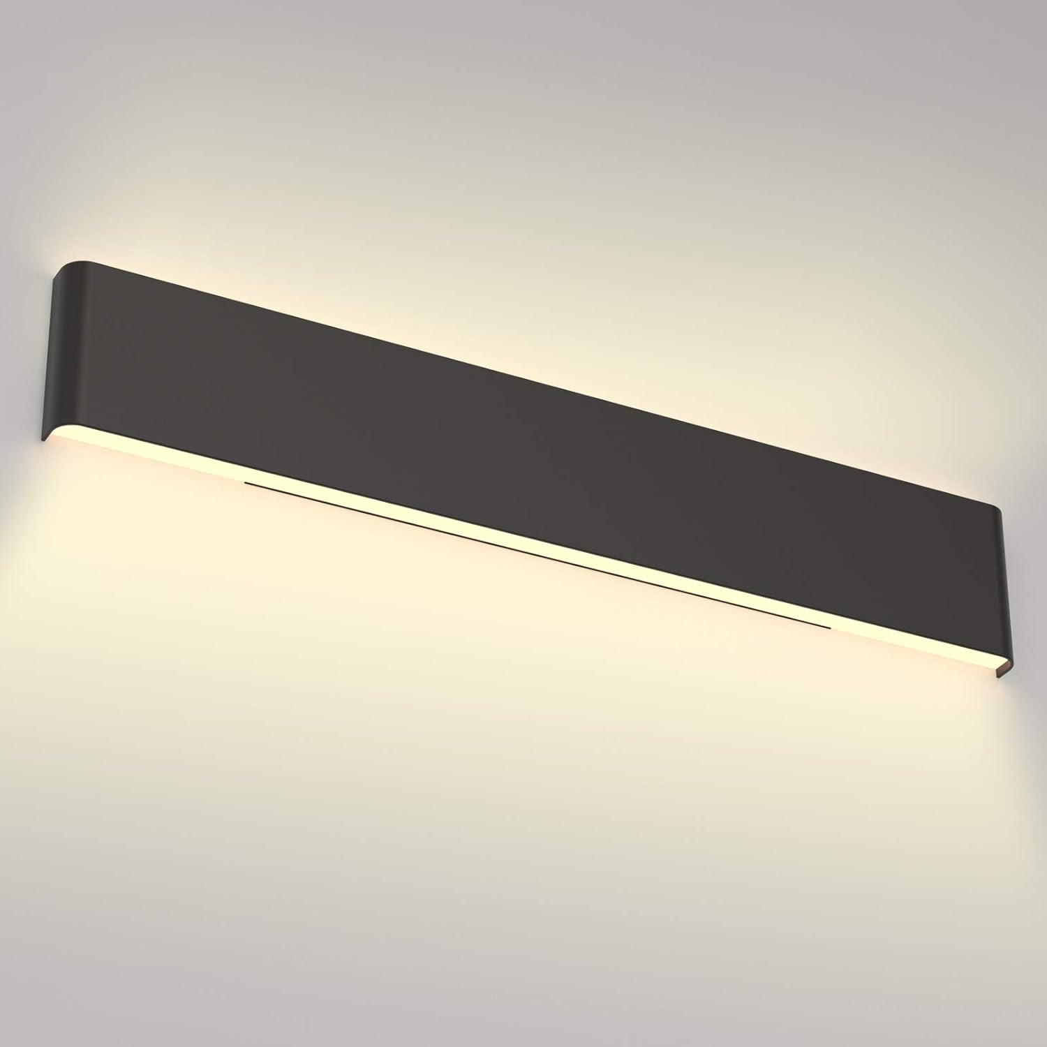 Aipsun 43.3in/40W Modern Black Vanity Light Fixtures LED Bathroom Wall Light Up and Down Bathroom Lighting Fixtures Neutral White 4000K