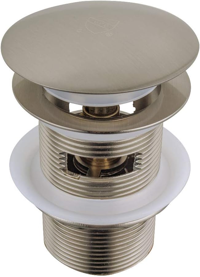 212 Main Trimscape Toe-Touch Tub Drain with Overflow, Brushed Nickel