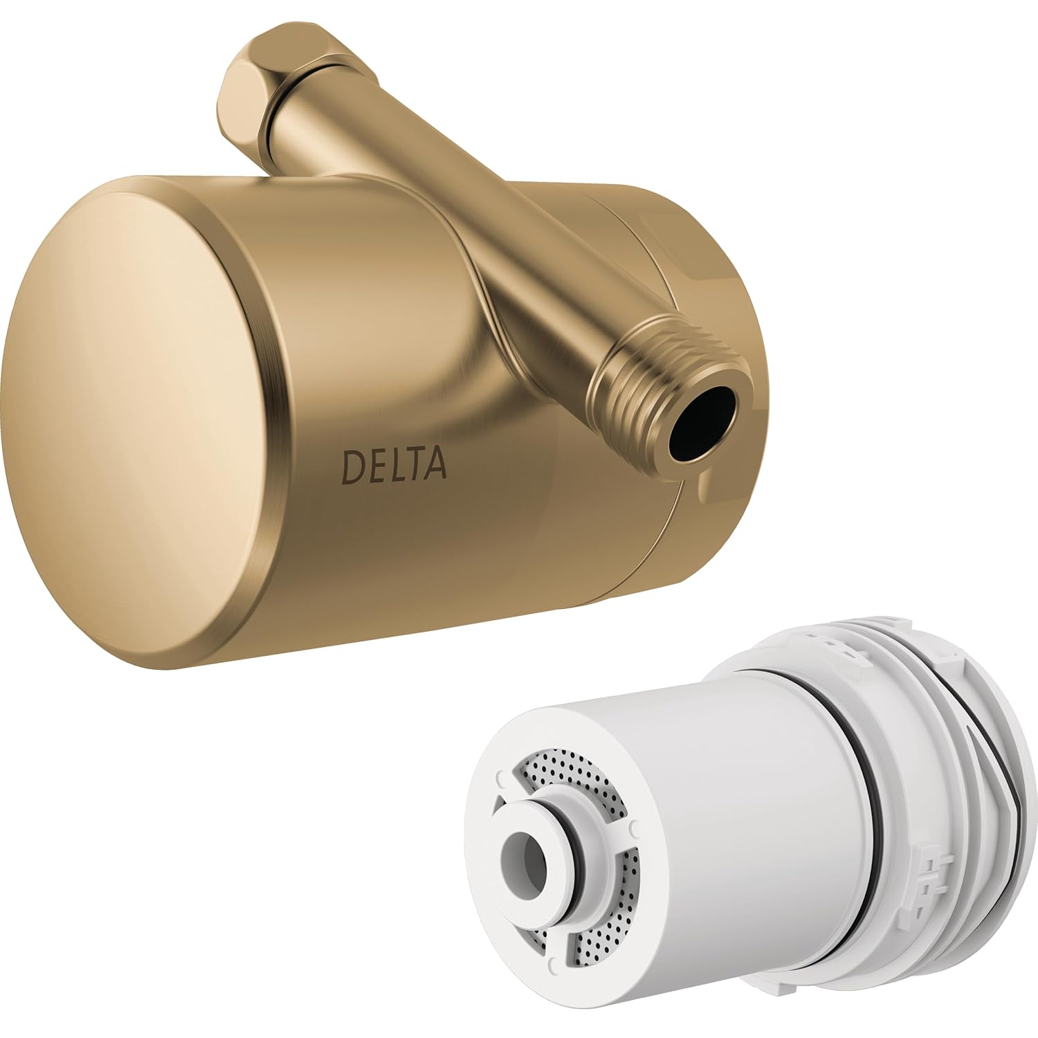 Delta Faucet 5-Setting Shower Head Chrome with Clarifi Standard Shower Filter Attachment with Filter