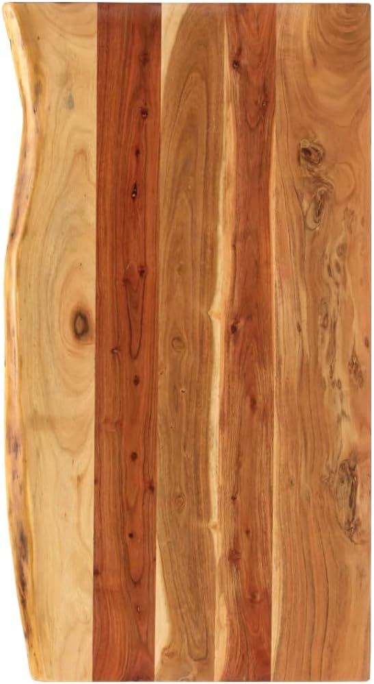 vidaXL Solid Wood Acacia Bathroom Vanity Top Worktop Washing Table Plate Floating Countertop Sink Console Wooden Home Interior 39.4