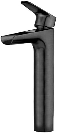 Wovier Oil Rubbed Bronze Waterfall Bathroom Sink Faucet,Single Handle Single Hole Vessel Lavatory Faucet,Basin Mixer Tap Tall Body,Black