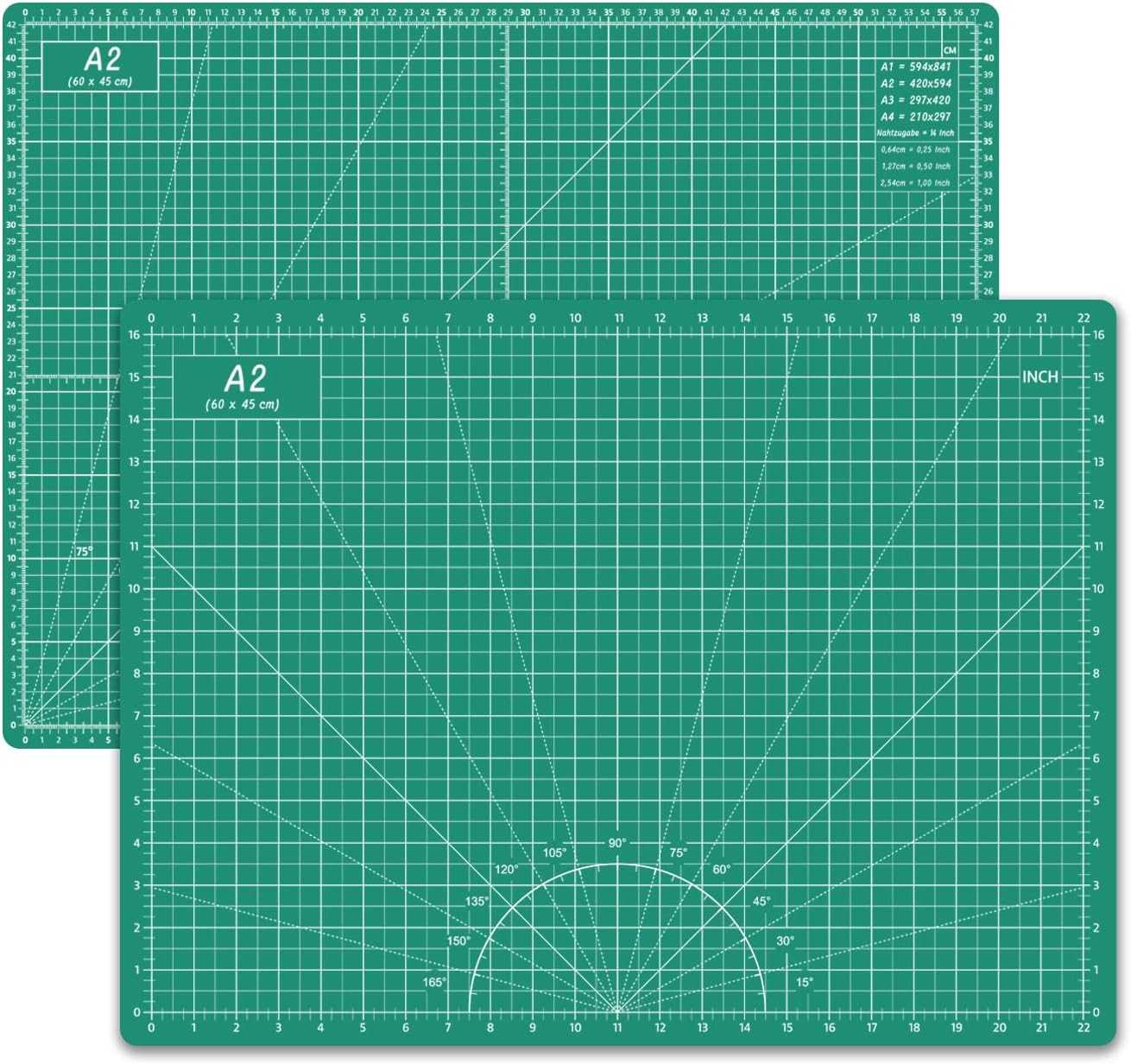 Headley Tools Thickened 36 x 48 Inch Self Healing Sewing Cutting Mat, A0 Rotary Cutting Sewing Mat for Crafts, Double Sided 5-Ply Table Cutting Board for Fabric Quilting Leather Hobby, Grey/Black