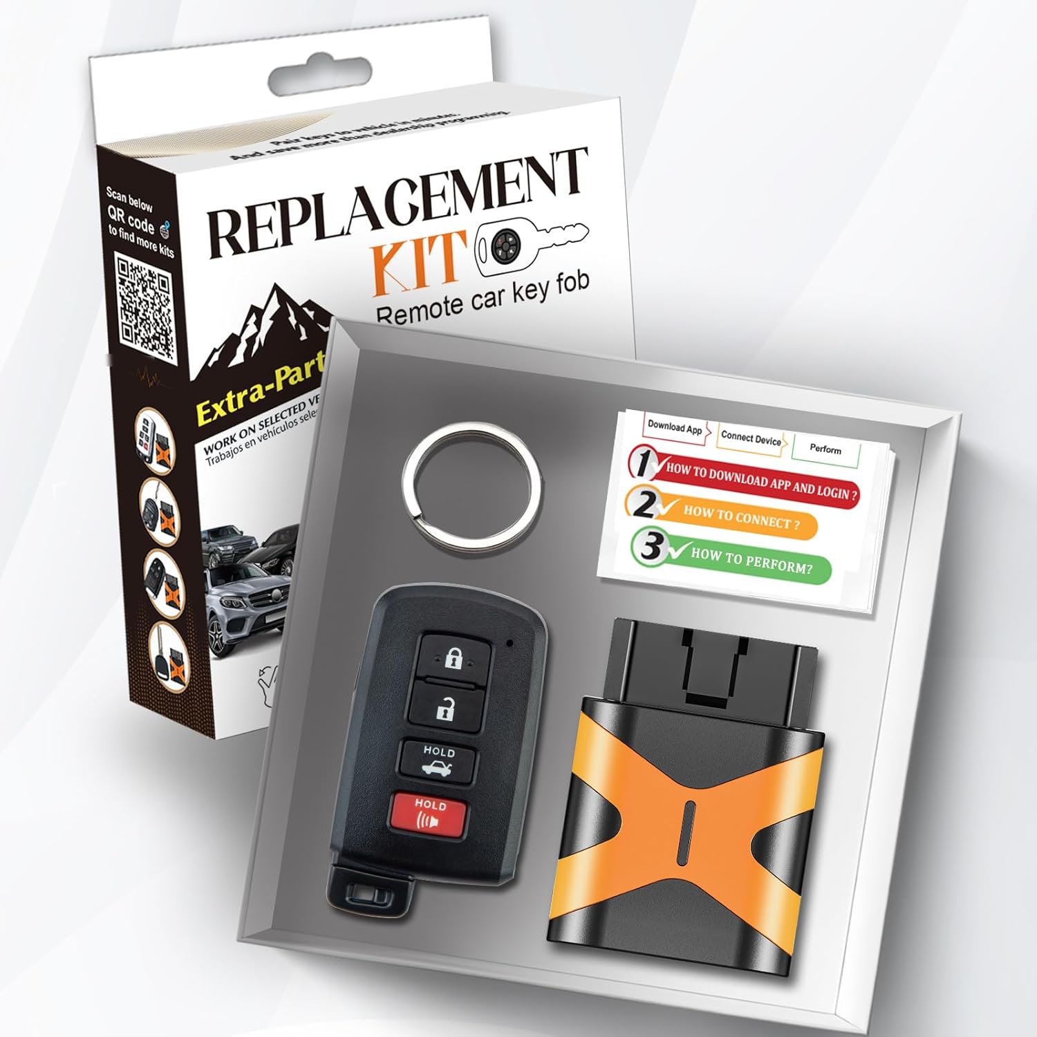 Simple OBD Key for Toyota Corolla 2014 2015 2016 2017 2018 fits Smart Remote HYQ14FBA 281451-0020 'G' Board (Sedan)