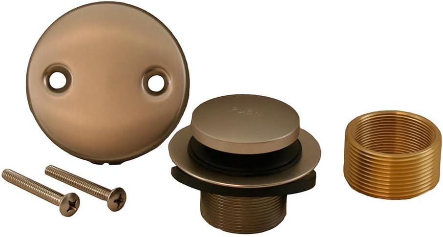 Jones Stephens Corporation B5156BN Brushed Nickel Two Tub Drain Conversion 2-Hole Toe-Touch Conv KIT