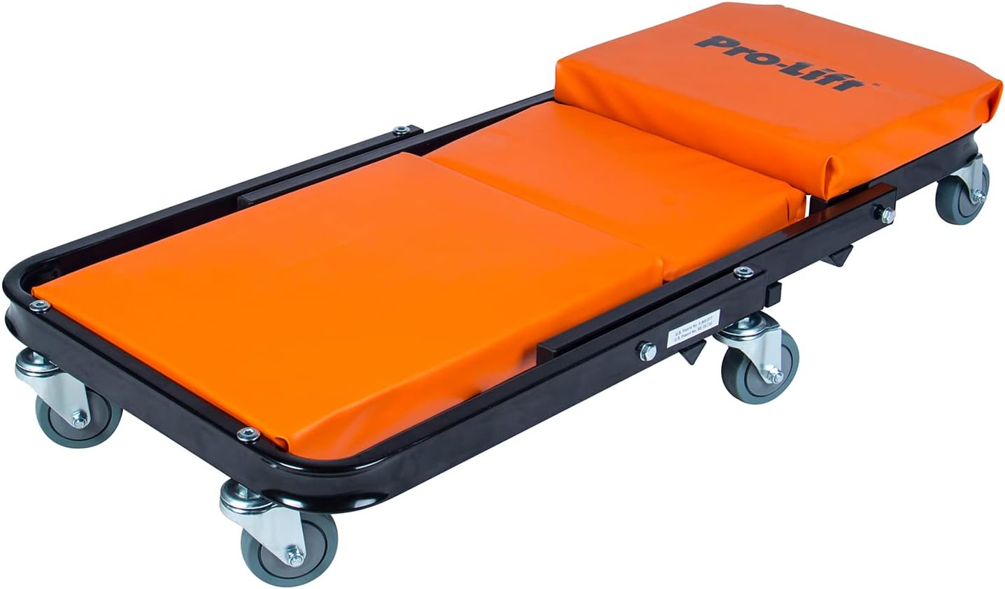 Pro-Lift Foldable Z Creeper - 2-in-1 Rolling Folding Car Creeper & Seat - 40