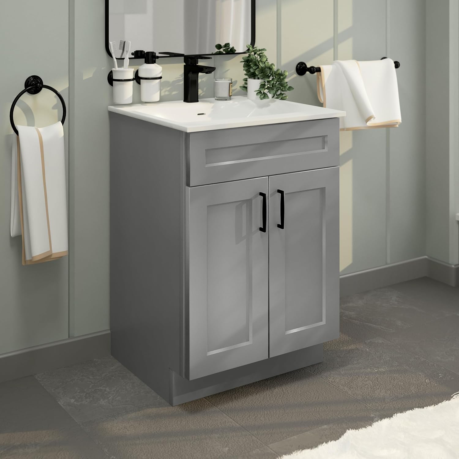 Sink Base Bathroom Vanity Ready-to-Assemble Bathroom Cabinet 24