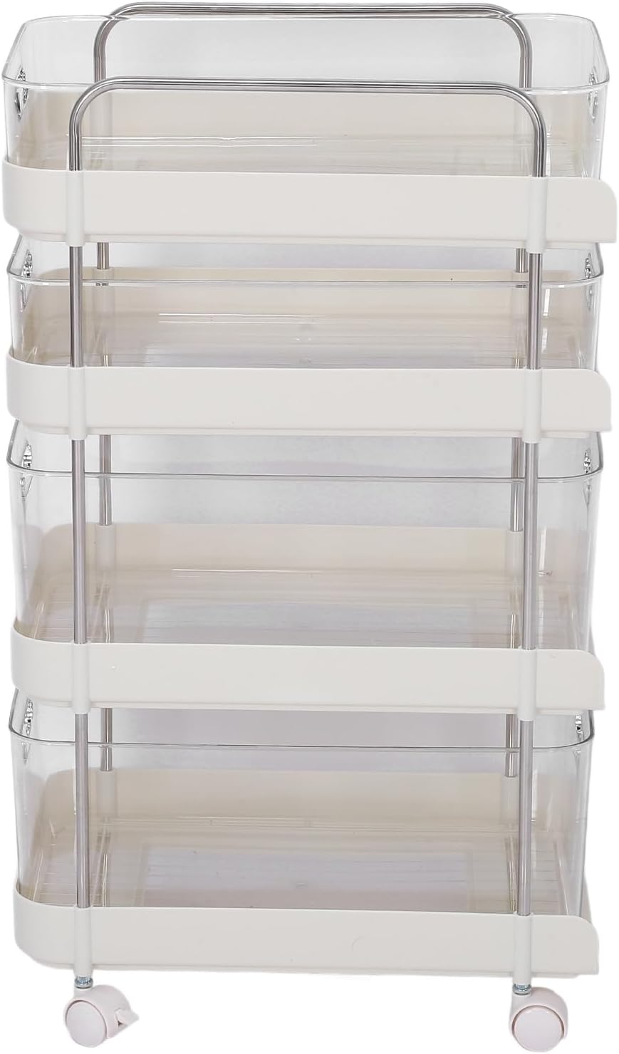 Shelving Unit, Removable Drawer Snacks Storage Rack for Kitchen (4 Tier)