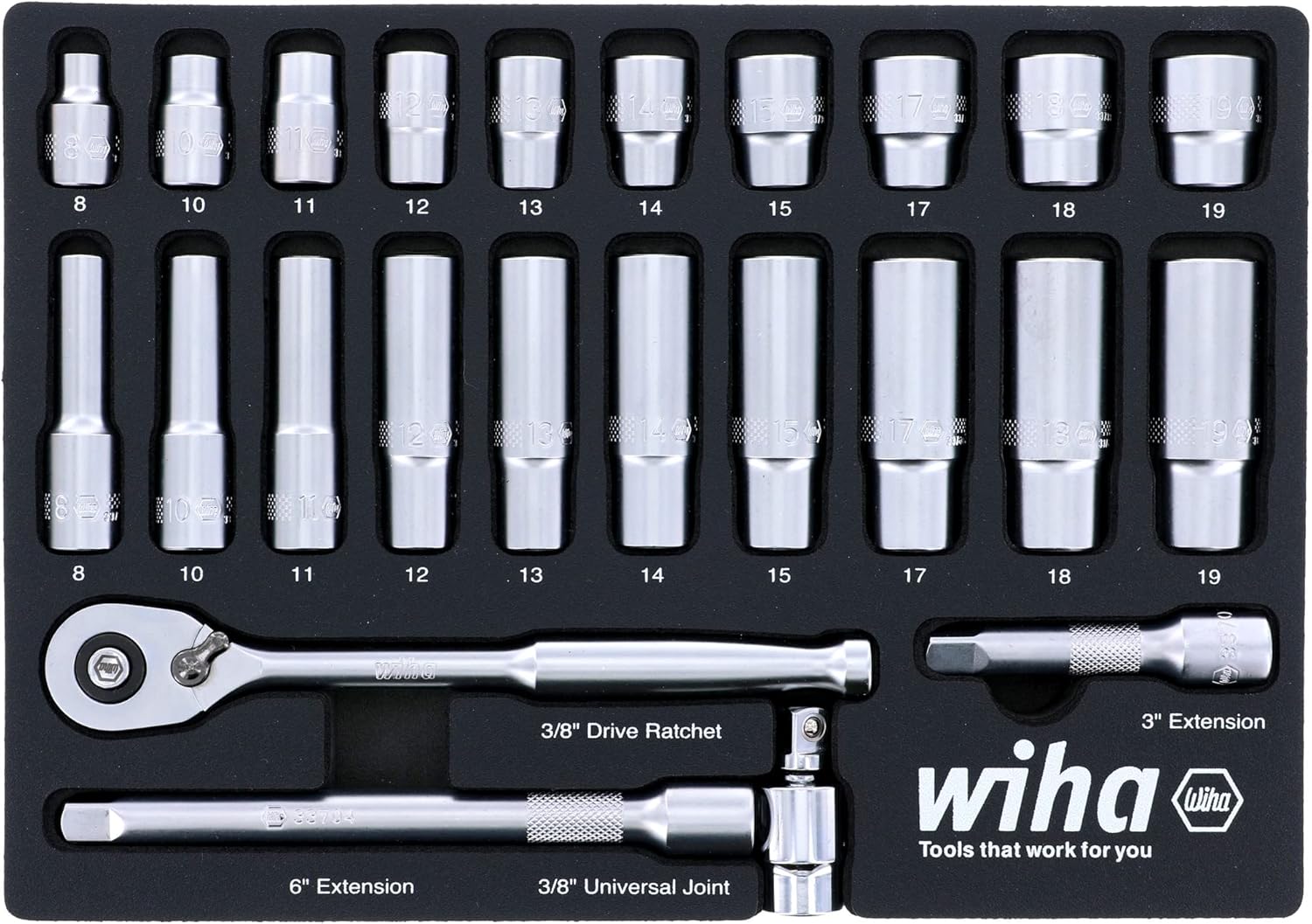 Wiha 33795 24 Piece 3/8