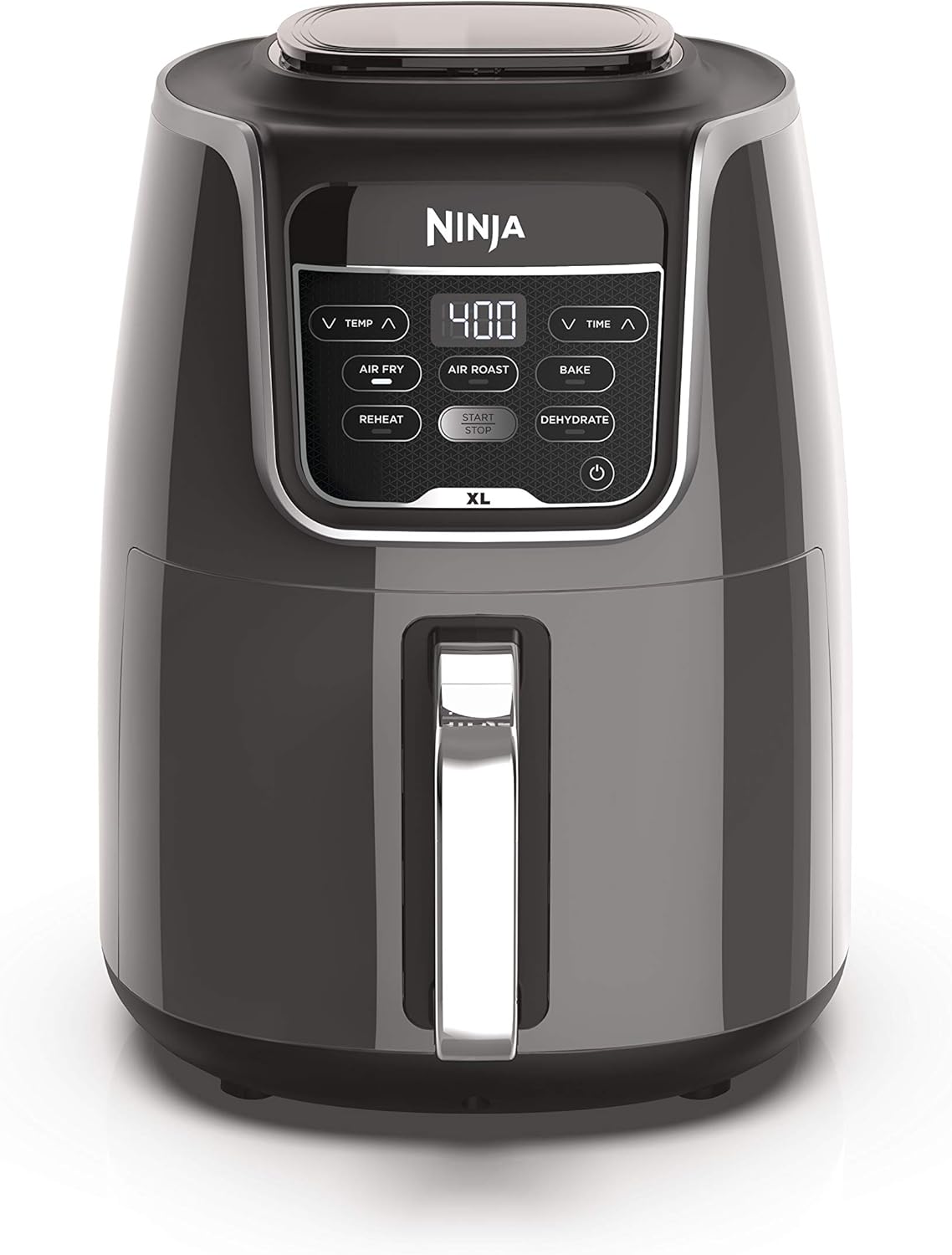 Ninja AF161 Max XL Air Fryer that Cooks, Crisps, Roasts, Bakes, Reheats and Dehydrates, with 5.5 Quart Capacity, and a High Gloss Finish, Grey
