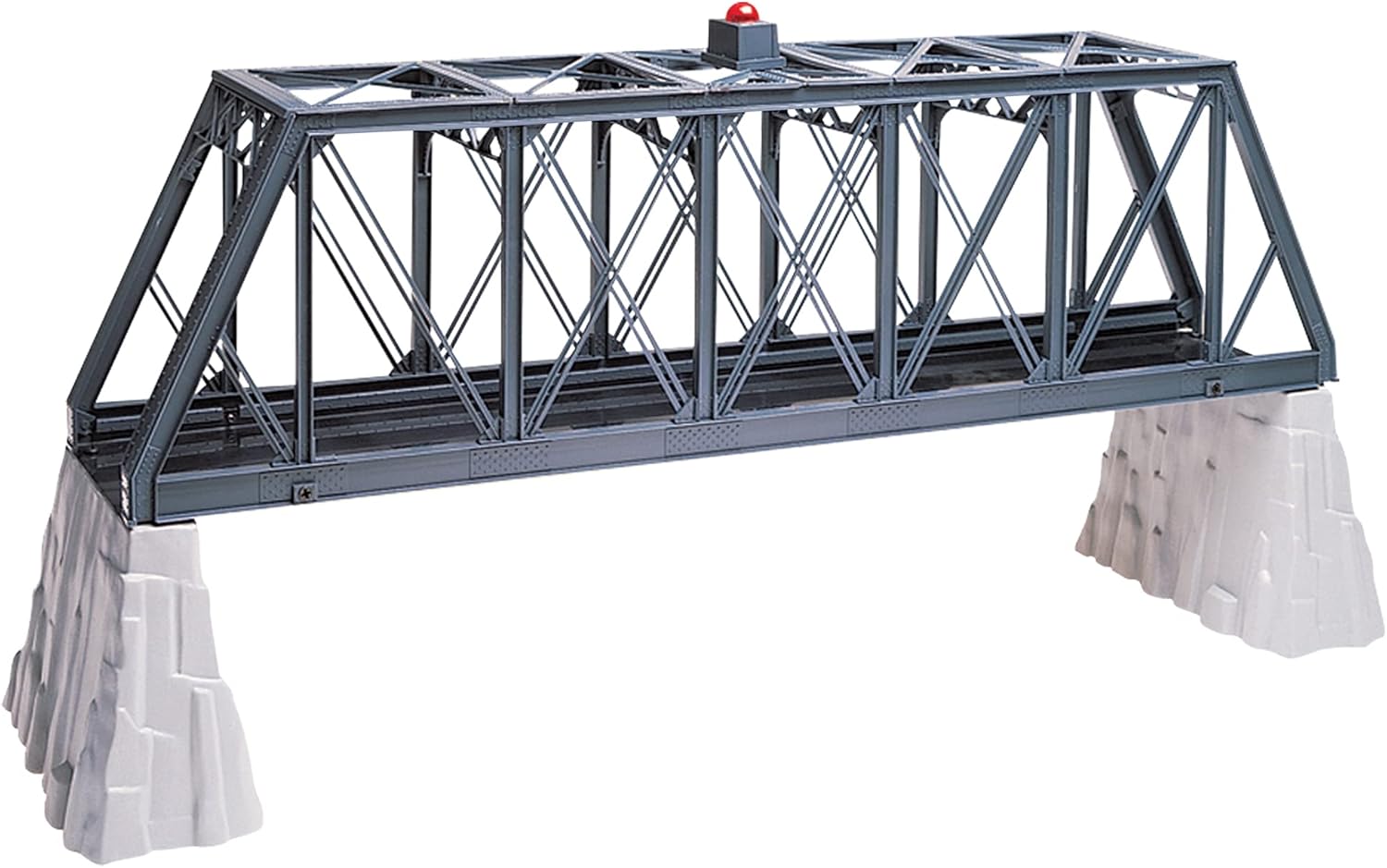 Lionel Thru Truss Bridge O Gauge Model Train Accessory with Flashers and Rock Piers