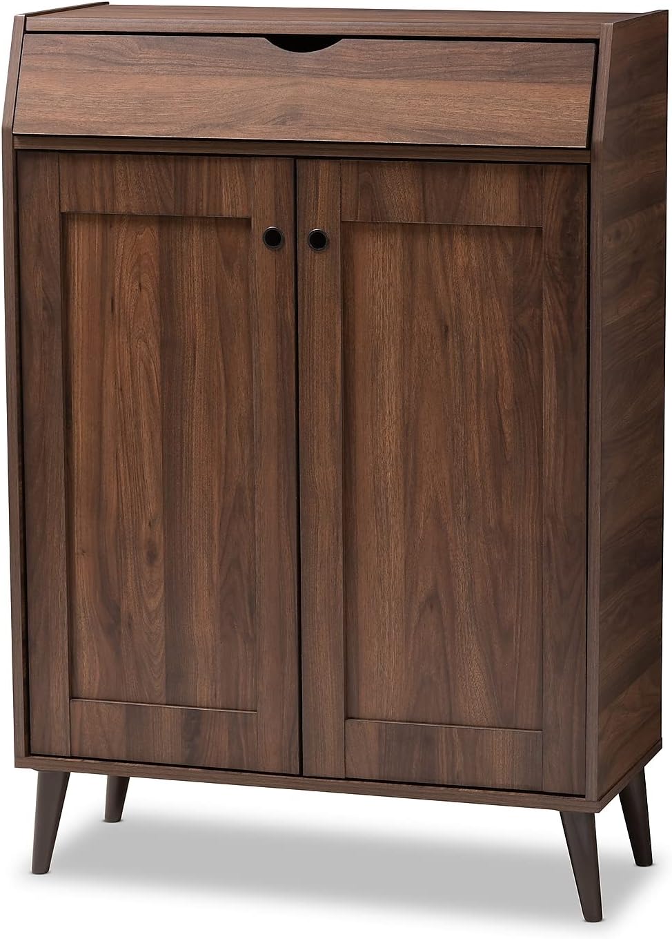 Baxton Studio Shoe Cabinets, One Size, Walnut