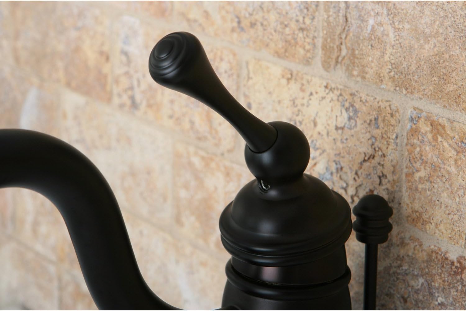 Elements of Design Hot Springs EB1405BL Single Handle Mono Deck Lavatory Faucet with Retail Pop-Up and Optional Deck Plate, Oil Rubbed Bronze
