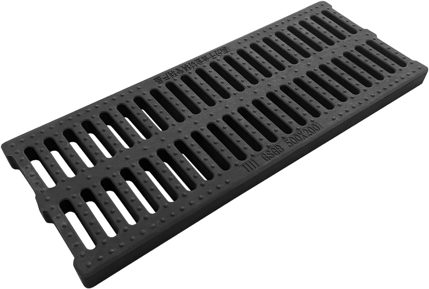 12 Pack Polymer Plastic Channel Drain Grate-19.7x7.9x1 in Durable Trench Cover,Total Length 236 in Polymer Drain Strainer,Outdoor Drainage Grates for Yard Fence Sidewalk Patio Houseside