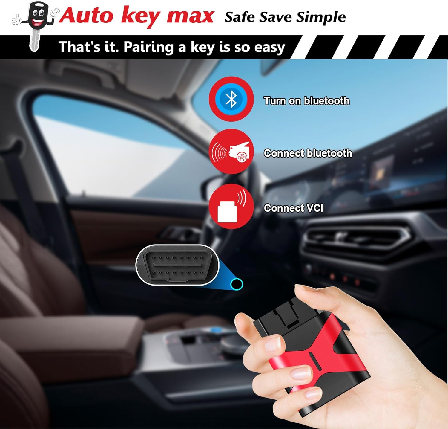 Programmable Keyfob, Replacement Car Keys Fob and DIY Programmer Kit for 2013 2014 2015 2016 2017 RAV4/Camry/Corolla/Tacoma/Tundra Smart Remote HYQ14FBA 281451-0020 (4 BTN (Sedan Programmer Kit)
