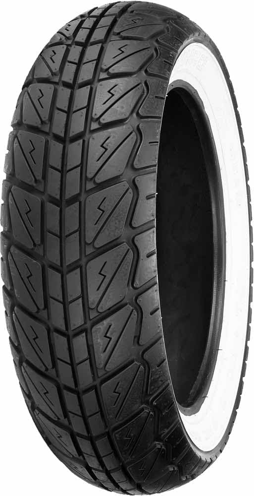 Shinko SR723 Series Tire - Front - 120/70-12 - White Wall, Load Rating: 58, Position: Front, Tire Size: 120/70-12, Rim Size: 12, Tire Ply: 4, Speed Rating: P, Tire Type: Scooter/Moped XF87-4261