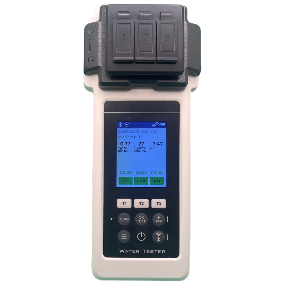 Ultimate Digital Pool Water Tester, Easy to Use at Home, Bluetooth, Wi-Fi, App, Cloud, Pool Testing Kit, 27 Water Parameters, Accurate, All in One, Field Tested - PoolWaterLAB