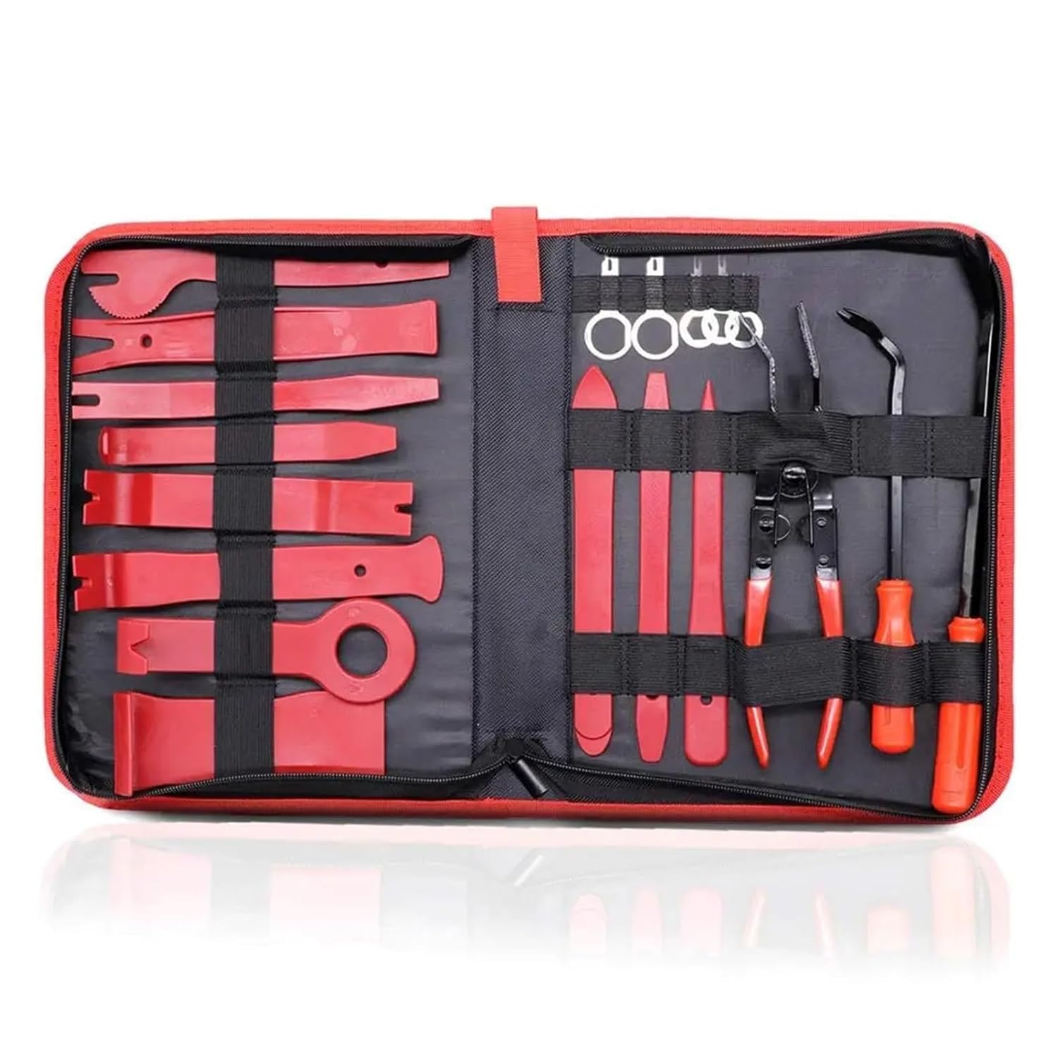 Car Trim Removal Tools Kit Auto Panel Removal Installer Repair Pry Tools Kit Fastener Removal with Storage Bag(19 PCS Tool Kits)