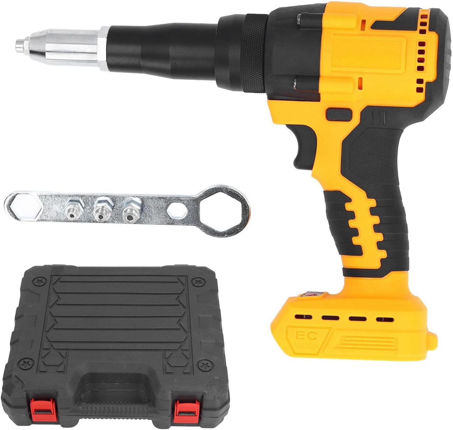 plplaaoo Cordless Rivet Nut Tool Brushless Automatic Riveter with LED Light 360W Maximum Output Power 10KN Tensile Strength for Mechanics Metalworkers Automotive Assembly Construction