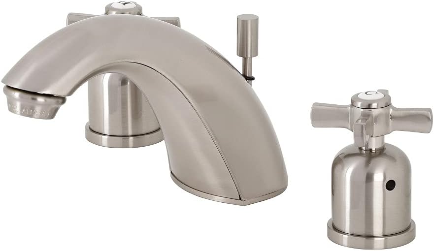 Kingston Brass FB8958ZX Millennium Widespread Bathroom Faucet, 10.38 x 4.75 x 4.13, Brushed Nickel