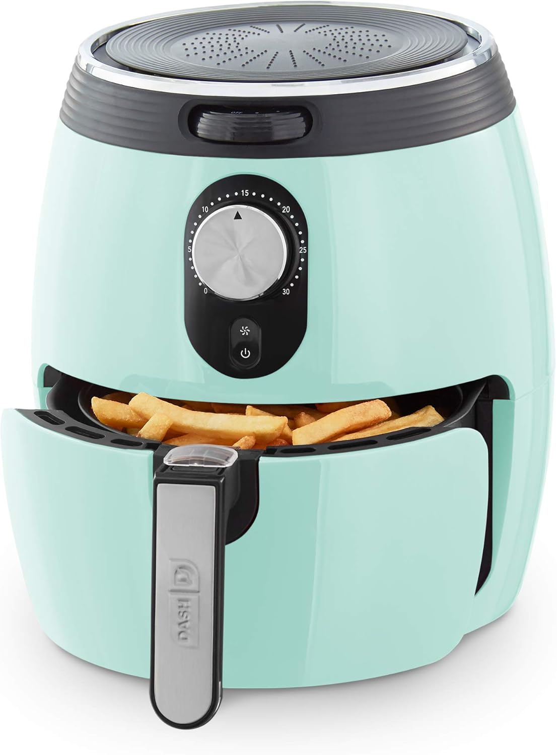 Dash Deluxe Electric Air Fryer + Oven Cooker with Temperature Control, Non-stick Fry Basket, Recipe Guide + Auto Shut off Feature, 1200-Watt, 3 Quart - Red