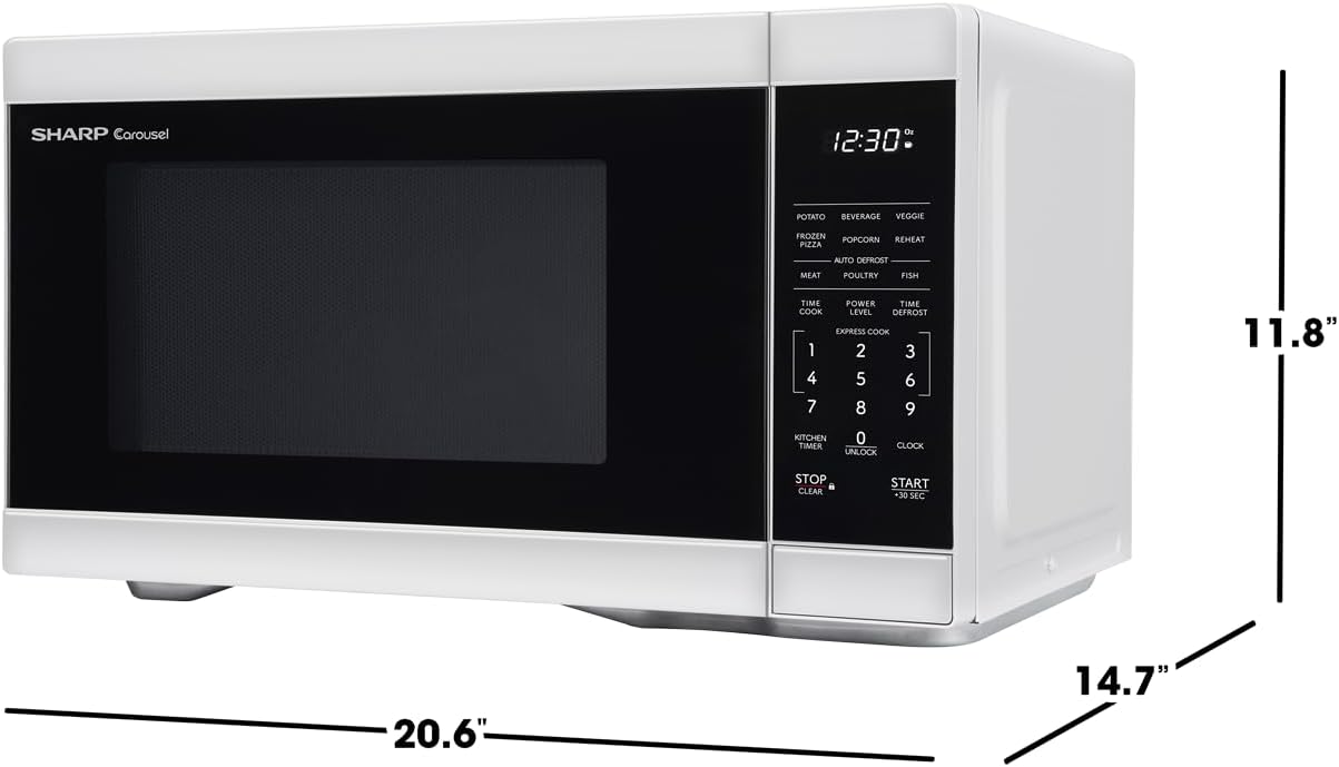 SHARP Countertop Microwave Oven with Removable 12.4