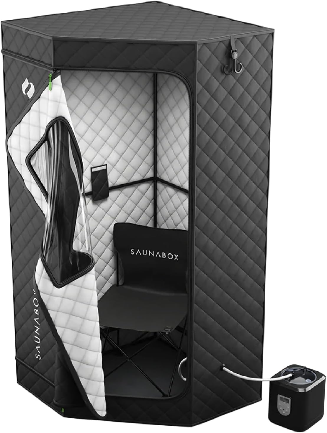 SAUNABOX SmartSteam Kit Pro | Personal Steam Sauna for Home Use | Portable Sauna Tent with Chair, Mat & Case | Full-Body Steam Therapy for Relaxation, Detox & Recovery