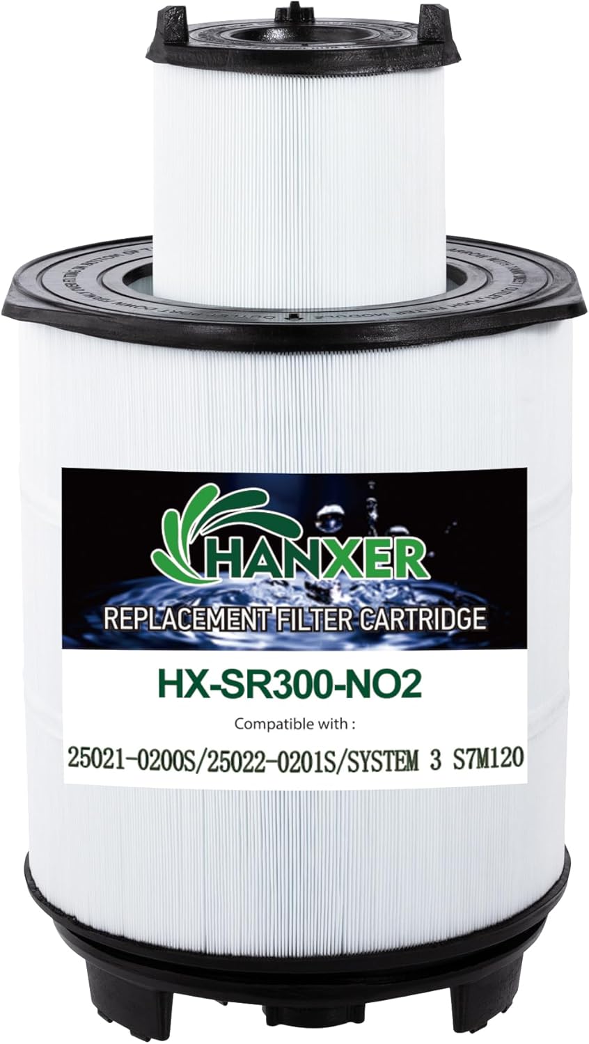 S7M120 Inner and Outer Set Pool Filters Replace for Sta-Rite System 3, 25021-0200S, 25022-0201S, SR300 Pool Filter Cartridge, 300 Sq.Ft. Filtration Area