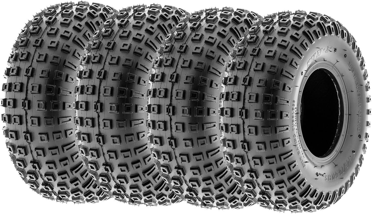 SunF 145/70-6 145/70x6 Loose Terrain Hardpack ATV UTV Tire 6 PR A011 - SET of 4