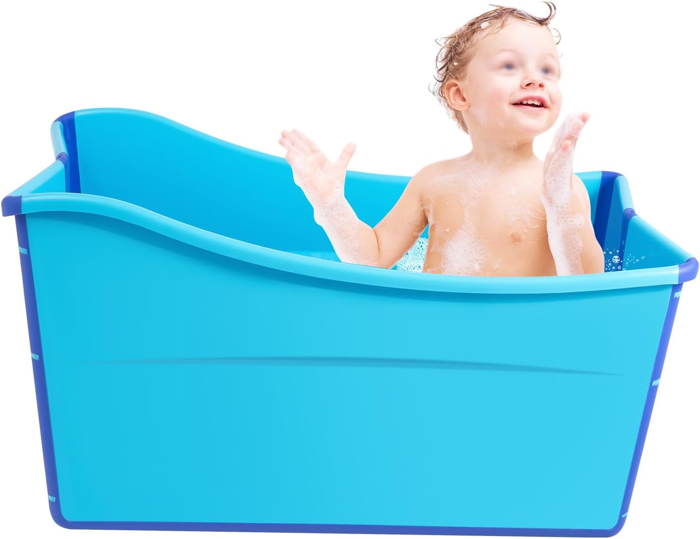 Portable Home Bathtub, 34.3 * 18.1 * 22.2in Practical bathtub for User Below 5.3ft Tall, Petite Bathtub with 3.6ft Drain Pipe and Drain Plugs ﻿