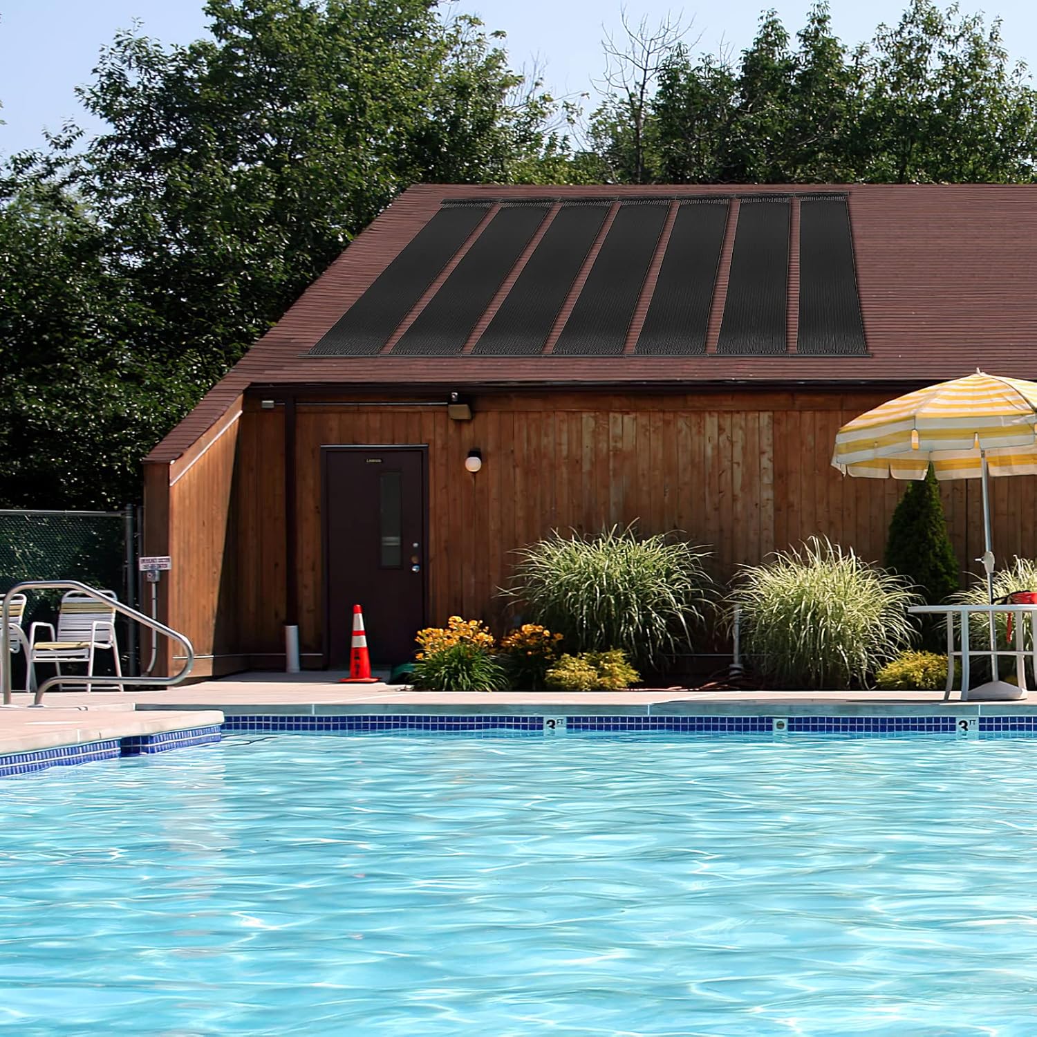 IRONMAX Solar Pool Heater Panel, Swimming Pool Heating System for Inground & Aboveground, Weatherproof Pool Warmer, Portable Solar Panel Heater for Outdoor Roofs (2pcs 20FT)