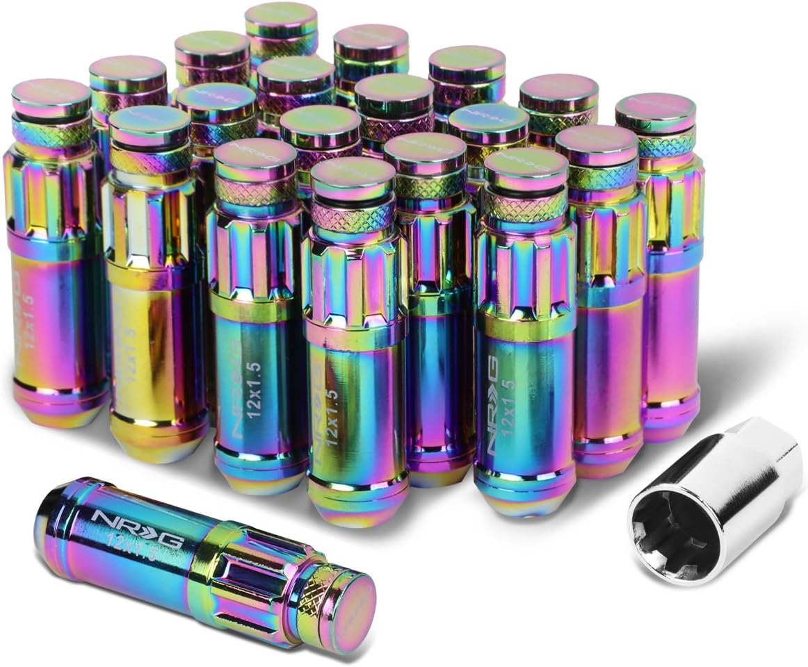 NRG Innovations LN-LS700MC-21 700 Series Steel Lug Nut with Dust Cap Cover, 21 Piece (5 Lug s)