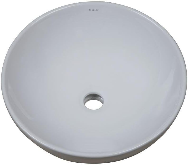 1441-CWH Aila Classically Redefined Above-Counter Vitreous China Bathroom Sink, White